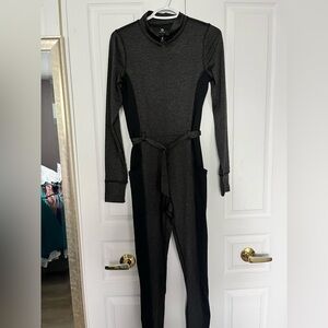 NWT OFFLINE by Aerie Black Chillside Warmup Base Layer W/ Pockets L/S Jumpsuit